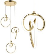 Toolight Toolight, LED závesné svietidlo 3x20W, 4000K, 4200lm, G072-3CPR, zlatá, OSW-08664