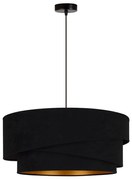 Duolla - Luster na lanku KOBO 1xE27/15W/230V pr. 45 cm čierna/zlatá