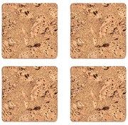 Korkové podtácky v prírodnej farbe v súprave 4 ks Querco – ZicZac
