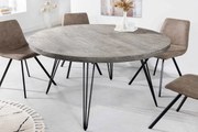 Dizajnový jedálenský stôl Shayla 120 cm sivé mango