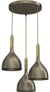 Luster na lanku NOAK 3xE27/15W/230V mosadz/zlatá