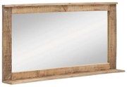 furniture-nabytek.cz - Masívne kúpeľňové zrkadlo Pune II z mangového dreva, lakované, prírodná farba – 124×65 cm