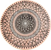Okrúhly koberec s aztéckym vzorom – viacfarebný Aztek Rozmer: 90 cm