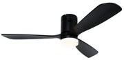 Inteligentný stropný ventilátor čierny 132 cm vrátane LED stmievateľný s diaľkovým ovládaním - Sofia