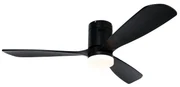 Inteligentný stropný ventilátor čierny 132 cm vrátane LED stmievateľný s diaľkovým ovládaním - Sofia