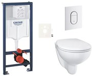Závesný wc set do ľahkých stien / predstenová montáž GROHE Bau Ceramic SIKOGRSBAUASH0, 1 ks