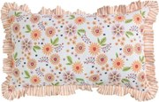 Vankúš s farebnými kvetmi a volánikom Louisa - 30*50 cm