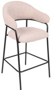 Barová stolička do kuchyne s opierkou na nohy Bianca, čalúnená, béžová