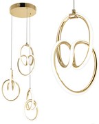 Toolight Toolight, LED závesné svietidlo G082-3CPR, zlatá, OSW-09741