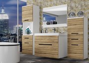 Kúpeľňový nábytok Belini dub sonoma + umývadlo + zrkadlo ROD M 5/0/W/DS/0/ZW