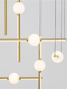 Nova Luce závesné svietidlo Acrobat čierna a zlatá Led 108W 3000K stmievateľné