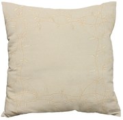 Dekoračná obliečka na vankúš PETAL FRAME 40x40 cm, krémová