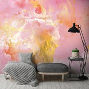 Fototapeta - Mramor v ružovej a zlatej (254x184 cm)