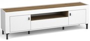 TV Stolík Mossa M08 2D1S dub whisky/biely mat
