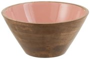 Drevená miska s ružovým vnútrom Enamell medium - ∅ 24*11,5cm