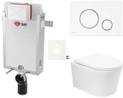 Závesný wc set SAT BREVIS na zamurovanie vírové splachování SIKOSZBRTOR70