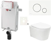 Závesný wc set SAT BREVIS na zamurovanie vírové splachování SIKOSZBRTOR70
