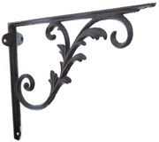 Liatinová konzola pod poličku Mensola čierna, 20 x 27 cm