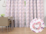 Biante Dekoračný záves PML-037 Ružová cukráreň 145x140 cm