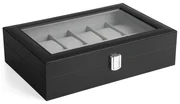 Box na hodinky Watch, 30x8,5x21 cm, čierna/sivá