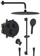 Sapho Sapho, SMART SELECT sprchový set s termostatickou batériou, 2 výstupy, posuvný držiak sprchy, čierna mat, RP032B-02