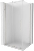 Mexen Velar, sprchový kút s posuvnými dverami 110 x 100 cm, 8mm sklo námraza, brúsená oceľ, 871-110-100-31-97