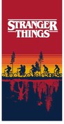 Červená bavlnená detská osuška 70x140 cm Stranger Things – Jerry Fabrics