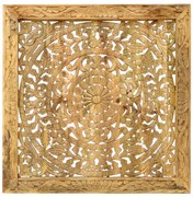 Obraz na stenu Retro 90x90x3 ručne vyrezávaný indický masív mango Mango natural