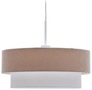 Biele/béžové závesné svietidlo s textilným tienidlom ø 40 cm Bianella – Kave Home