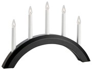 Markslöjd 705955 - Vianočný svietnik AVENTO 5xE10/3W/230V čierna