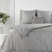 BAVLNENÉ OBLIEČKY HARMONY 160X200 CM, 2KS 70X80 CM STRIEBORNÉ