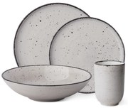 Porcelánový set 16 ks – Gaya Atelier sivé fŕkané - 453096