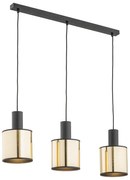 Argon 1490 - Luster na lanku HERMAN 3xE27/15W/230V mosadz/čierna