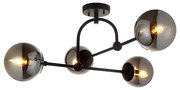 Endon 106662 - Prisadený luster ONTARIO 4xE14/7W/230V čierna/dymová