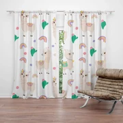 Sablio Záves Roztomilé lamy: 2 ks 140x250 cm