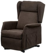 Autronic BONTEC Polohovacie kreslo, elektrické káblové ovládanie, hnedá, látka, TV-1190 BR2 Farba: Hnedá