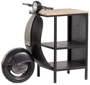furniture-nabytek.cz - Masívny toaletný stolík Scooter z mangového dreva a kovu, lakovaný, čierny