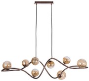 ONLI - Luster na lanku FRIDA 8xG9/10W/230V medená