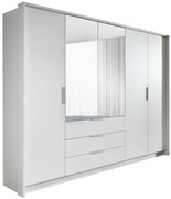 Skriňa Togo 255 biely/zrkadlo