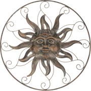 kovová nástenná dekorácia slnko 50 cm