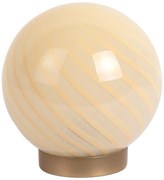 Svetložltá stolová lampa so skleneným tienidlom (výška 17 cm) Summer Globe – Leitmotiv