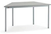 Stôl SONITUS TRAPETS, 1400x700x720 mm, linoleum - šedá, strieborná
