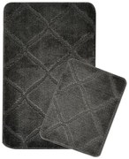 Antracitové kúpeľňové predložky v súprave 2 ks 50x80 cm Cizgili – Foutastic