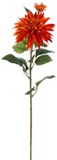 Dahlia oranžová - umelý rezaný kvet, 75 cm