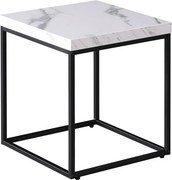 Konferenčný stolík biely, mramor CT-V2004 WT
