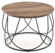 Konferenčný stolík NUBIRA 41x60 cm čierna/hnedá