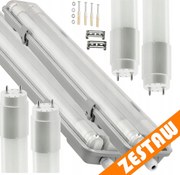 Súprava 2x Hermetické svietidlo 120 cm - lampa + LED trubice do dielne a garáže