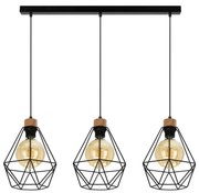 Spot-Light 21822304-Luster na lanku DIAMENT 3xE27/60W/230V dub