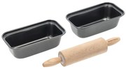 Oceľová súprava foriem na pečenie chleba s príslušenstvom 3 ks 480 ml – Blomsterbergs