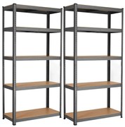 Súprava 2 regálov 90x180x40 cm GLR040G02